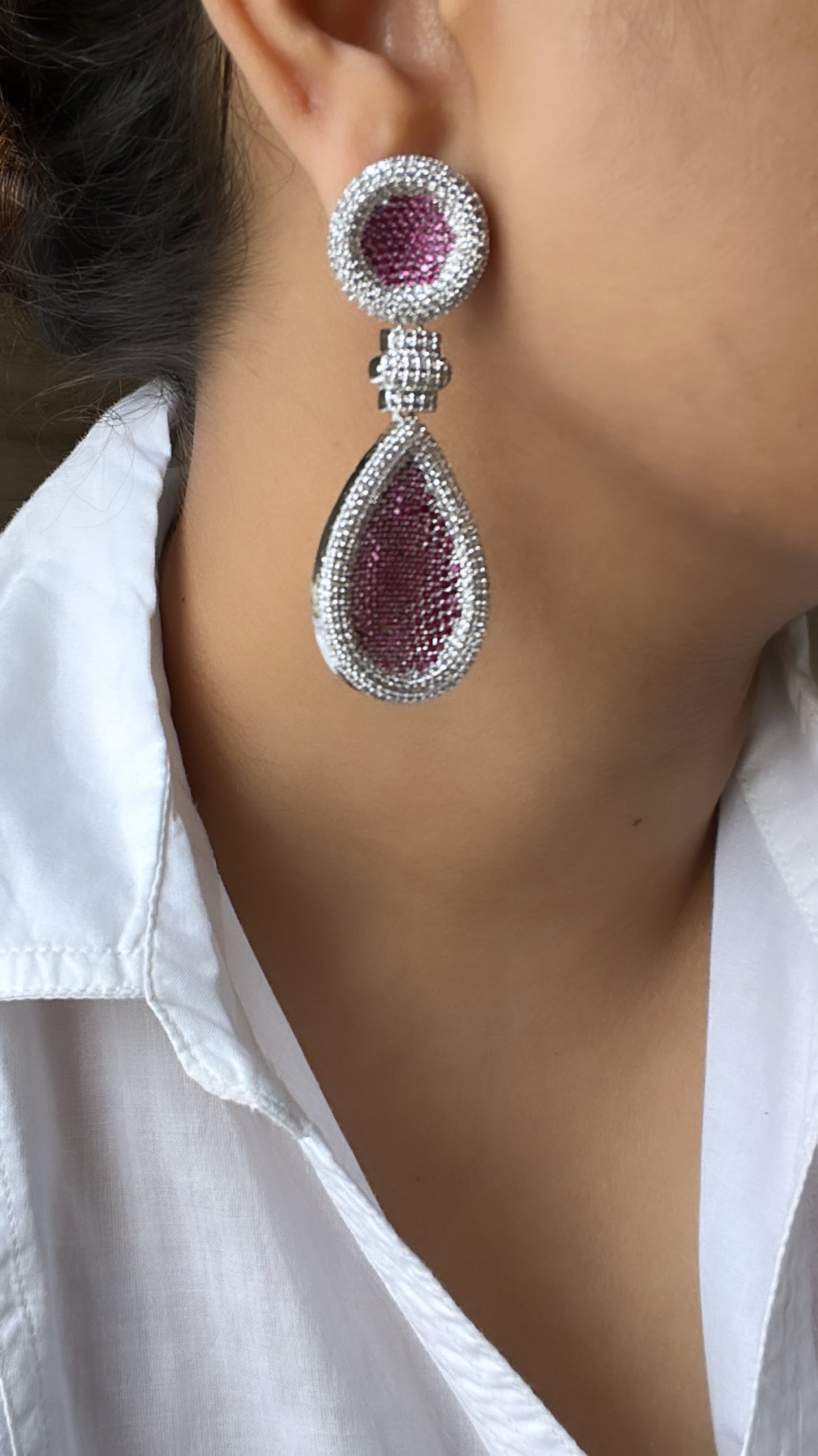 Ruby Studded Earrings