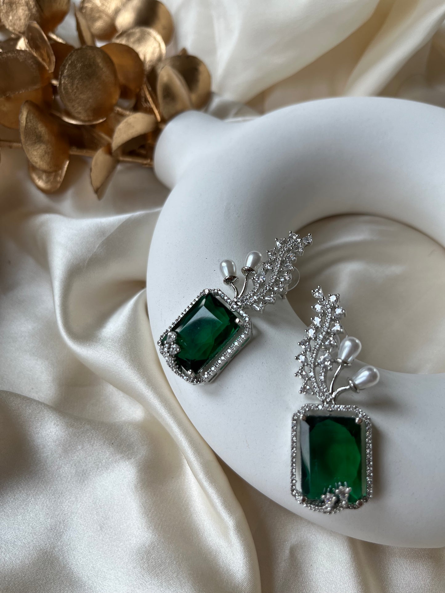 Diamond Stone Studded Earrings